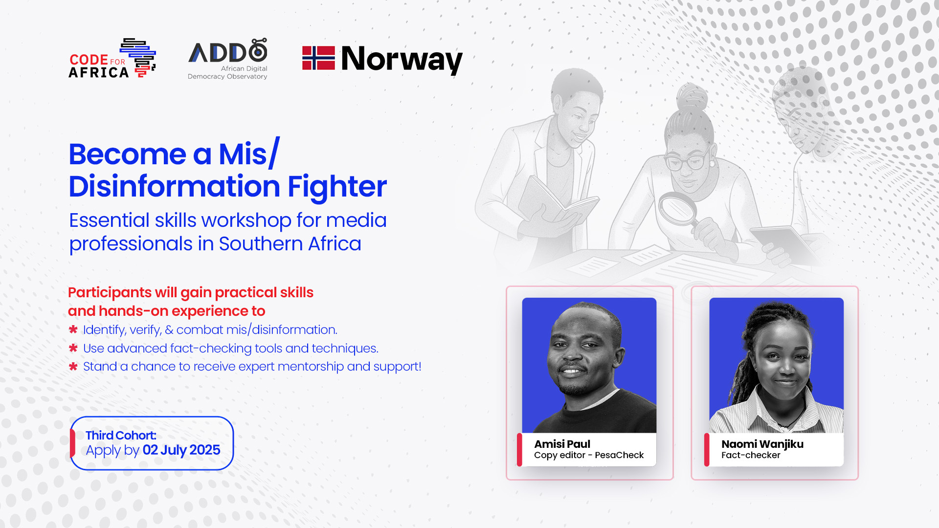 Become a Mis/Disinformation Fighter: Essential Skills Workshop for Media Professionals in Southern Africa
